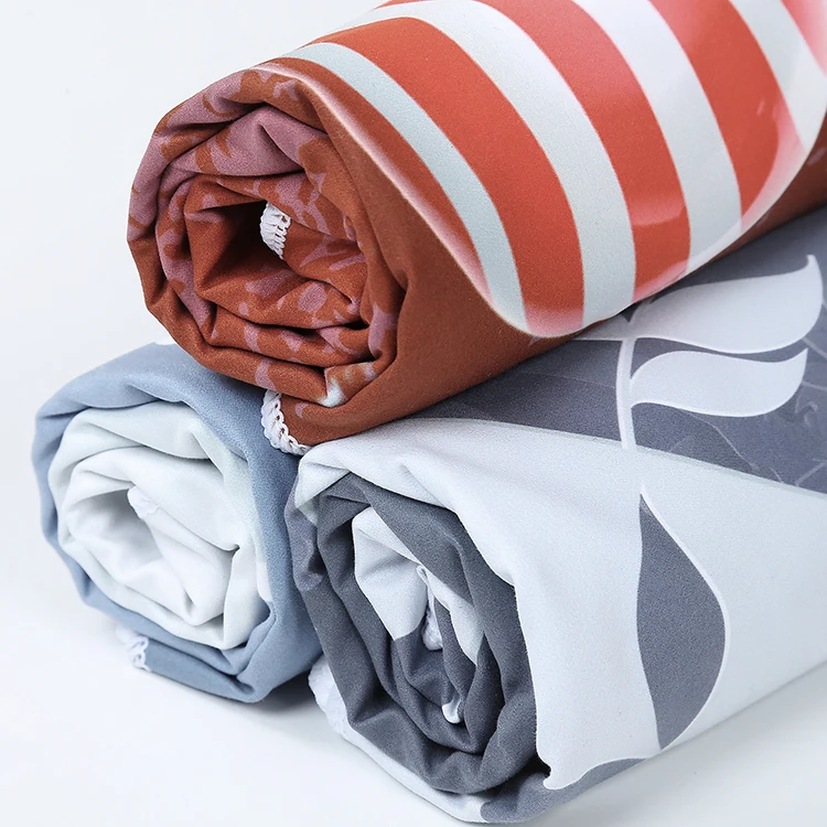 
Customize Logo Print Recycled Sport Towel Microfibre Yoga Towel 