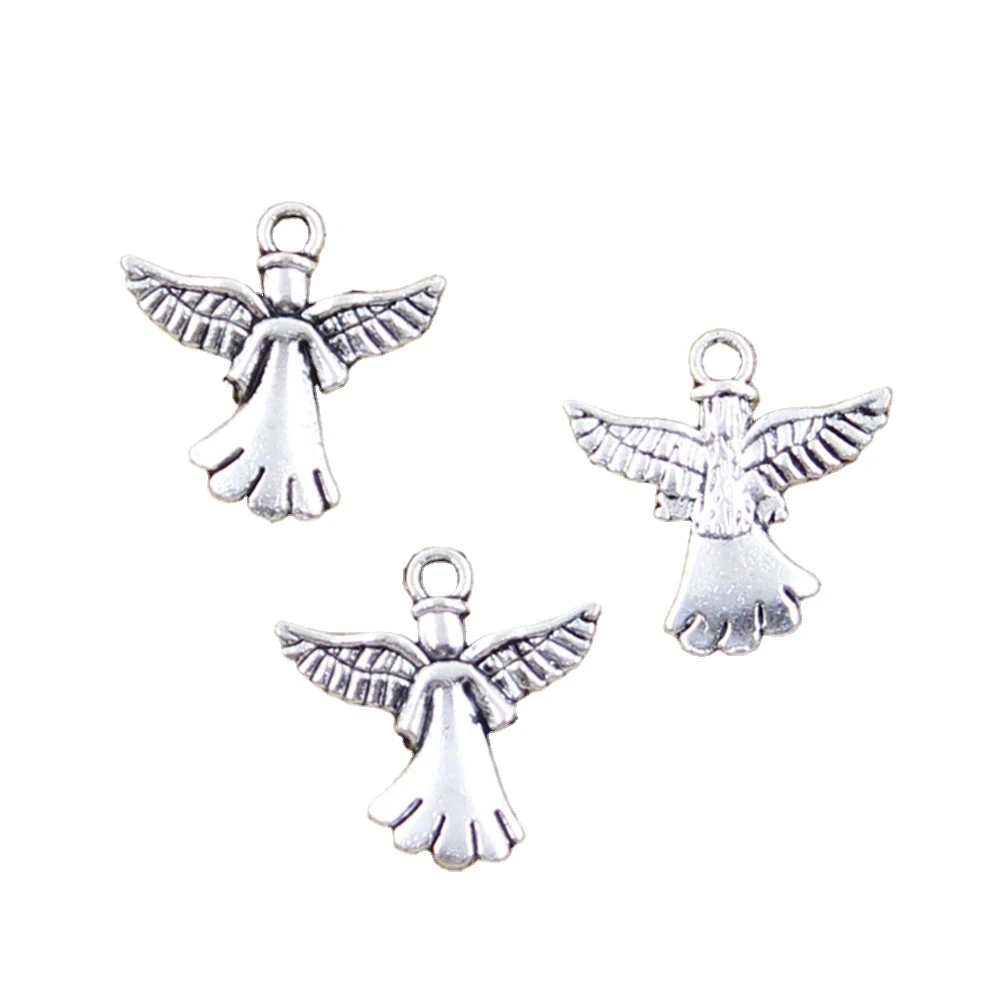 Charms guardian angel 22x21mm Handmade Making fit,Vintage Tibetan Silver Color Pendants,DIY For Bracelet Necklace