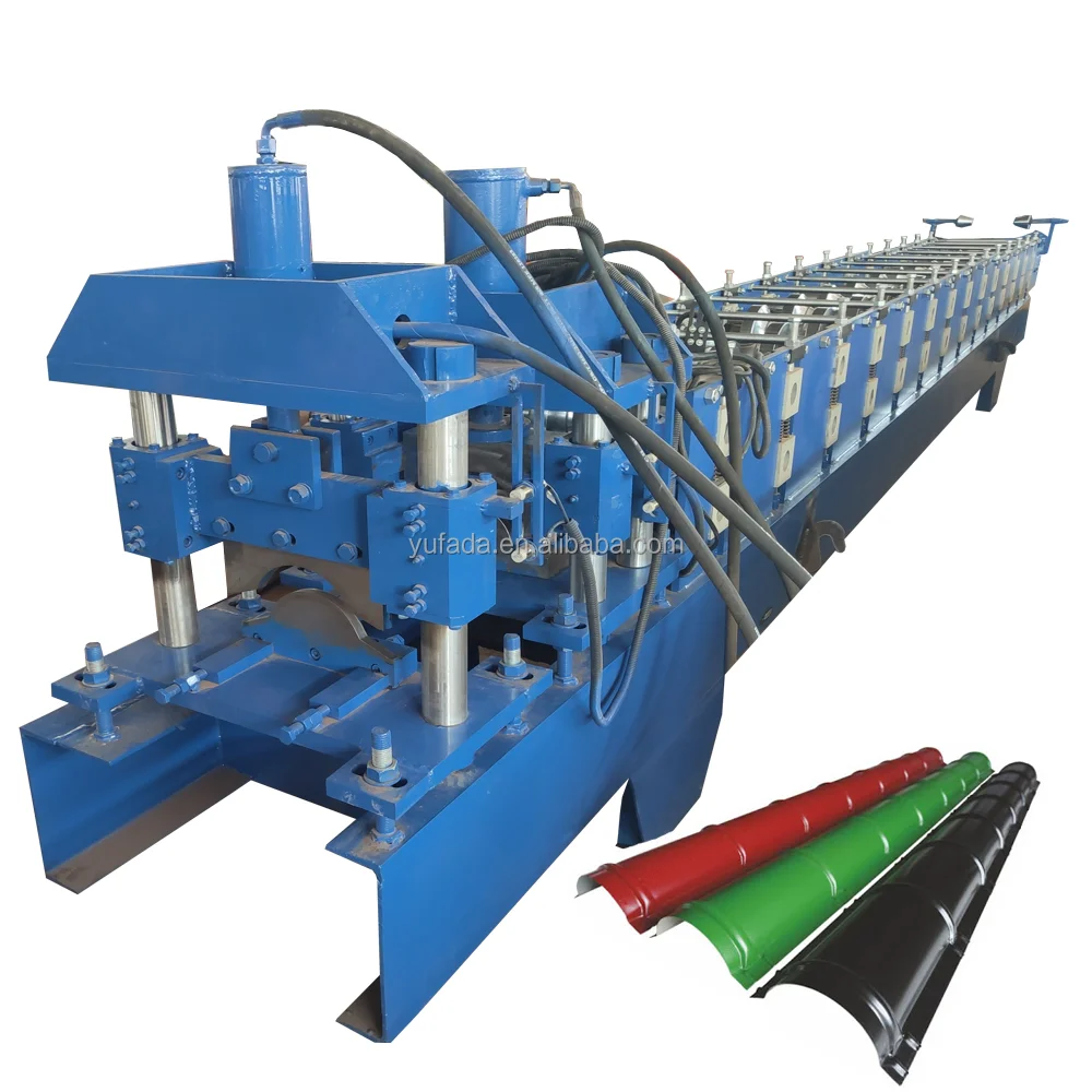 Steel Metal Aluminum 165mm Width Type Profile Ridge Cap Tile Making Machine Price