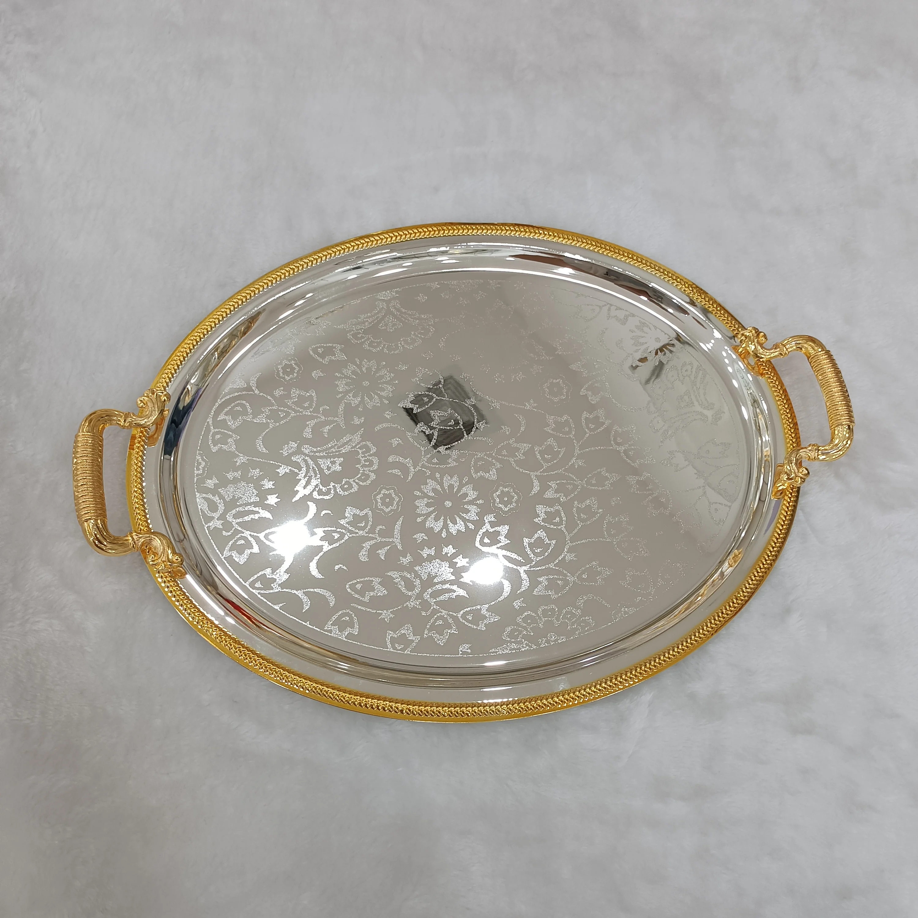 Shubn Hotel storage tray customised light luxury white marble tray upscale marble hotel serving round hotel amenities black meta