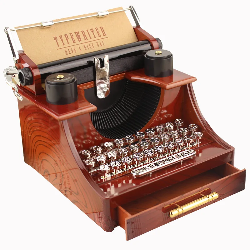 AL Dancing piano sewing machine typewriter music box birthday gifts romantic gifts home decoration ornaments music box
