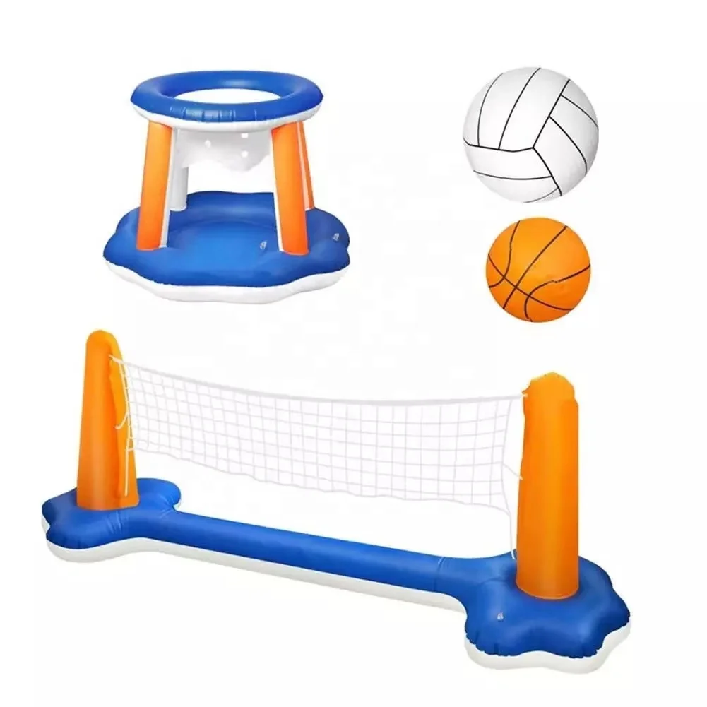 Inflatable Pool Games Pool Basketball Volleyball Games Inflatable Water Game Set for sale