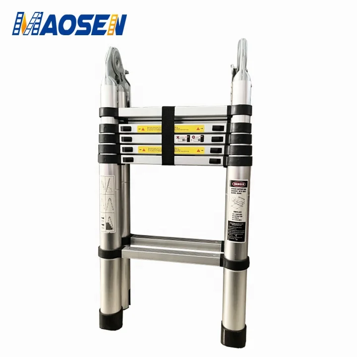 Hot Selling Double Sided Aluminum Folding Telescopic Ladder With Hinges