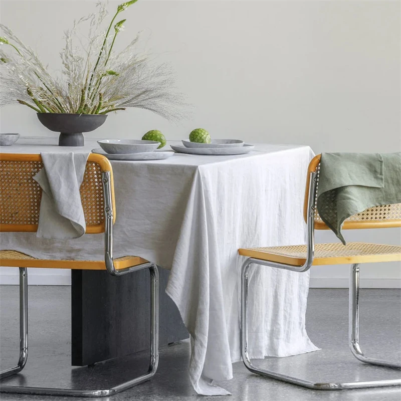 100% льняная скатерть для отеля, 140x140 см
