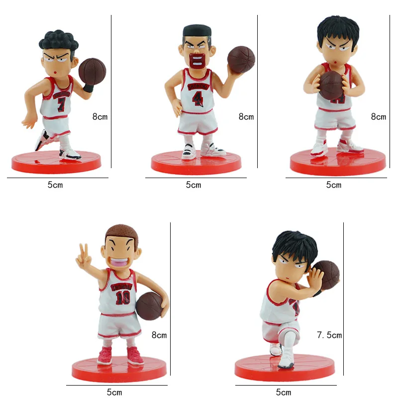 car accessories interior decoration figures cute PVC SLAM DUNK charater cartoon doll collection 3D toy anime action figure