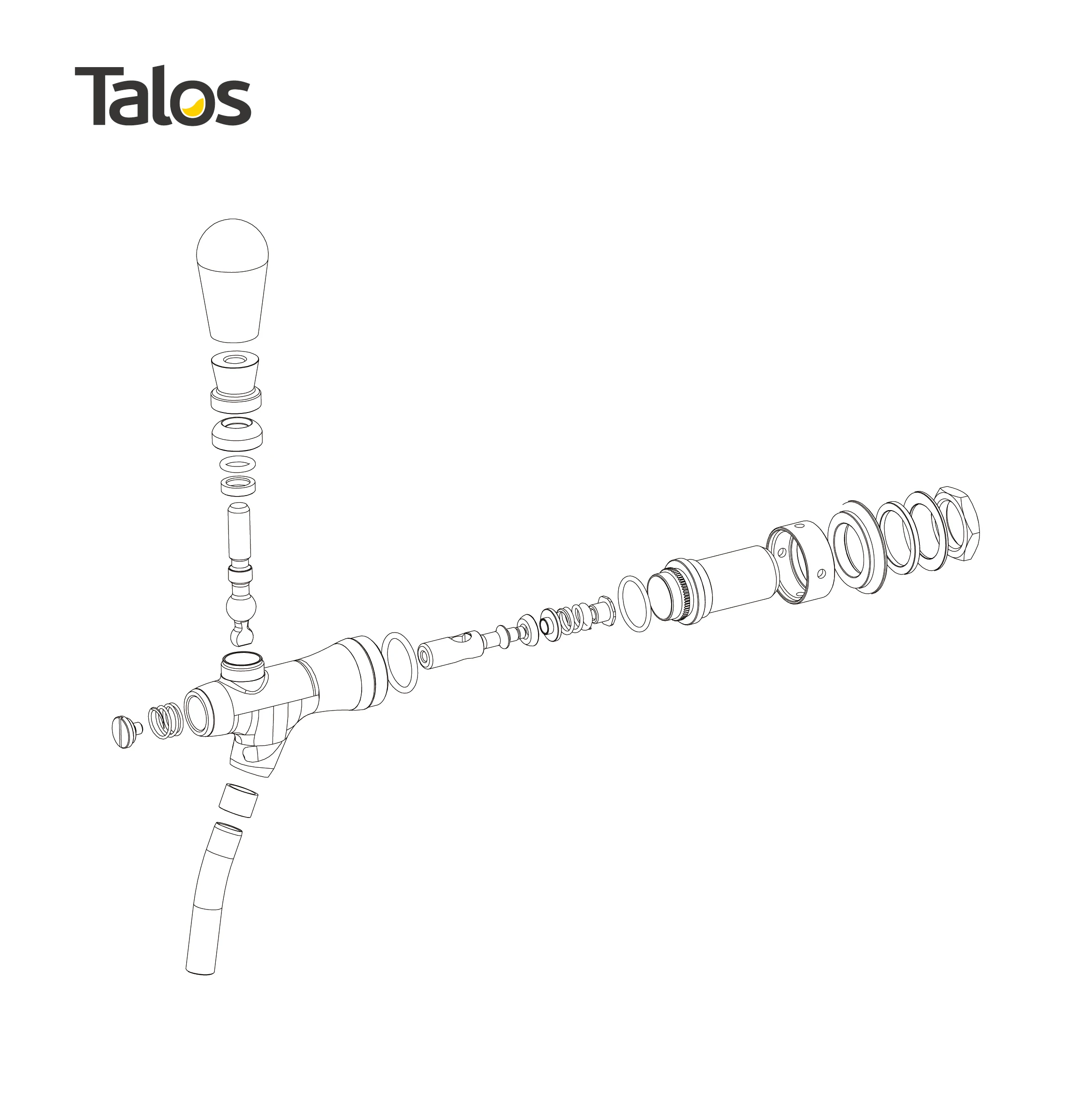 TALOS Hard Standard Brass Beer Taps For Sales In Good Quality Use For Beer Column