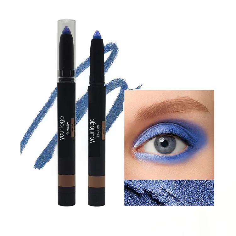 Amazons Hotsale Custom Creative Glitter Dry Eyeshadow Stick High Pigment Matte Eye Cosmetics Luminous Shimmer Girls Dark Powder