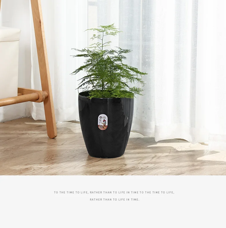 Novelty ROUND Large Plastic Garden indoor outdoor Planter Flower Pots