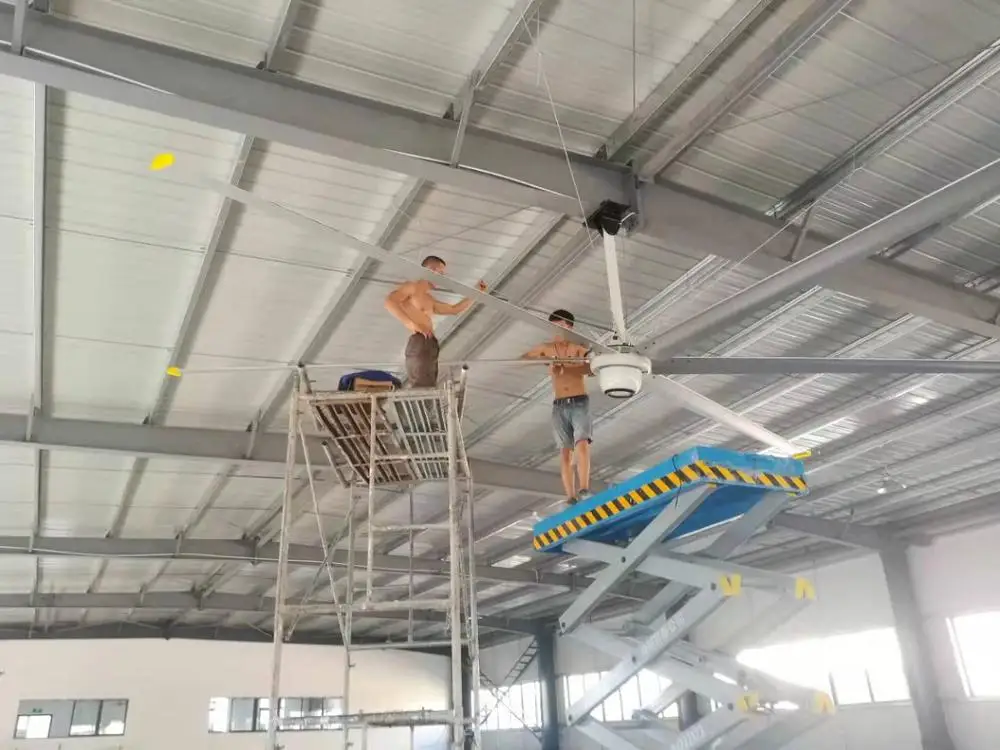 
Large Permanent Magnet Frequency Converter Gearless Industrial Suspension Fan 7.3m Workshop Fan Energy-saving Industrial Fan 