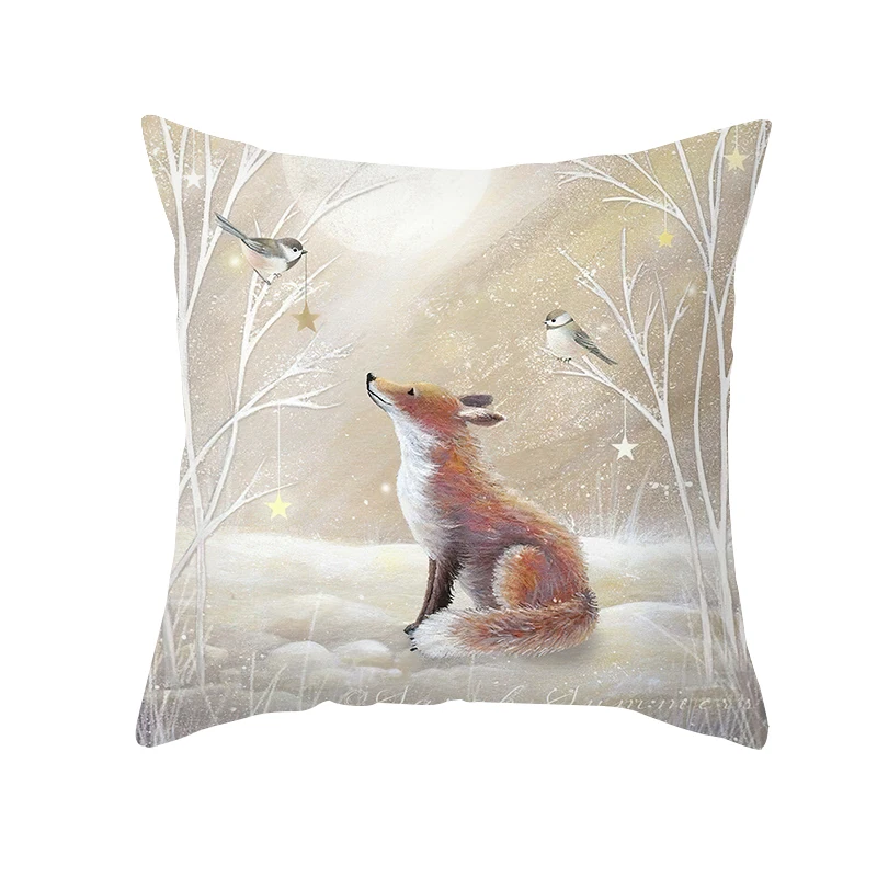 sika deer sofa cushion cushion super soft short plush waist pillow pillowcase wholesale