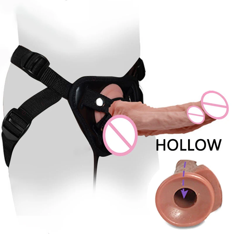 Dildo That Moves Up And Down Hollow Penis Dildo With Belt Sex Toy Realistic Strap On Dildo For Men