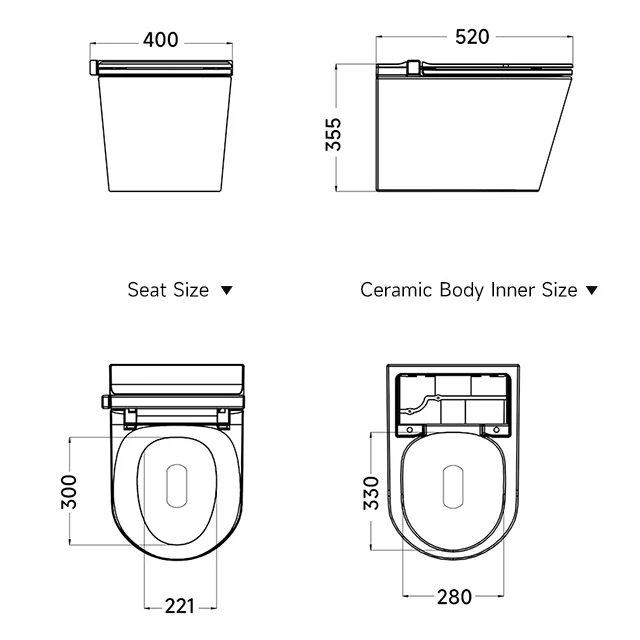 S005 Modern European Bathroom Hanging Intelligent Wc Toilet Set Automatic Flush Wall Hung Matt White Smart Toilet with Bidet