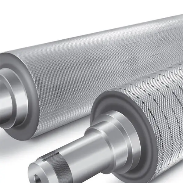 Professional manufacture of high quality chrome plating corrugated flute roller for sale