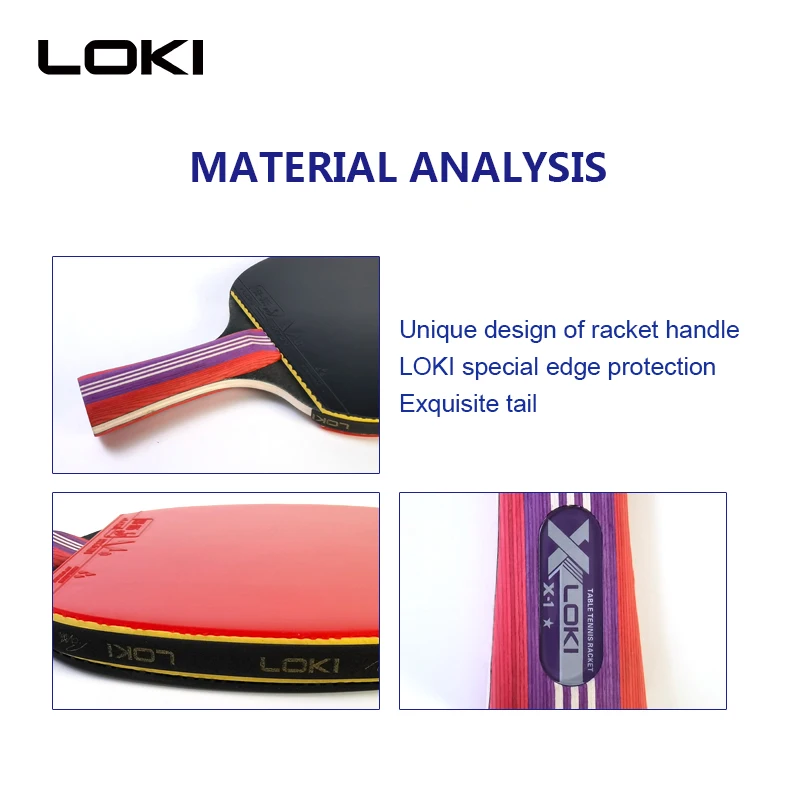 Loki X1 high quality outdoor table tennis racket set ping pong racket