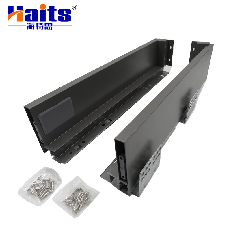 50000 times quality 3D adjustment telescopic rails soft close tandem box slim drawer slide