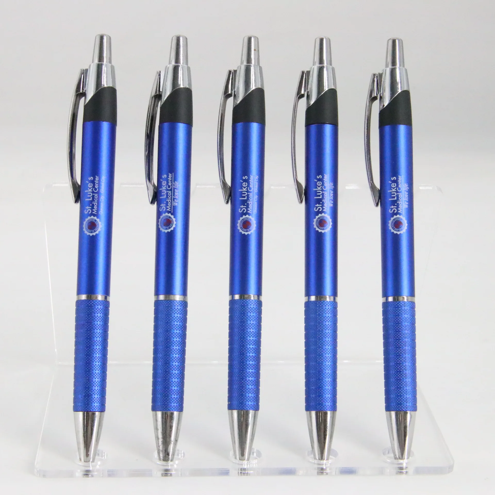 Promotional New Rubber Aluminium Metal Ballpoint Pen With Tip LED Light Customized Printed Logo For Stylus Screen Mobile Phone