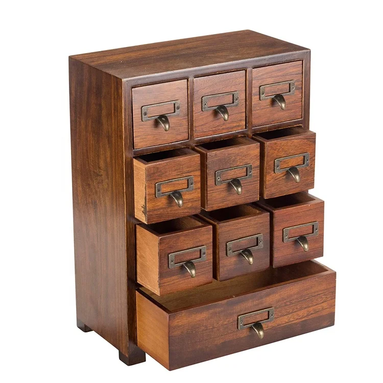 Traditional Solid Wood Small Chinese Medicine Cabinet