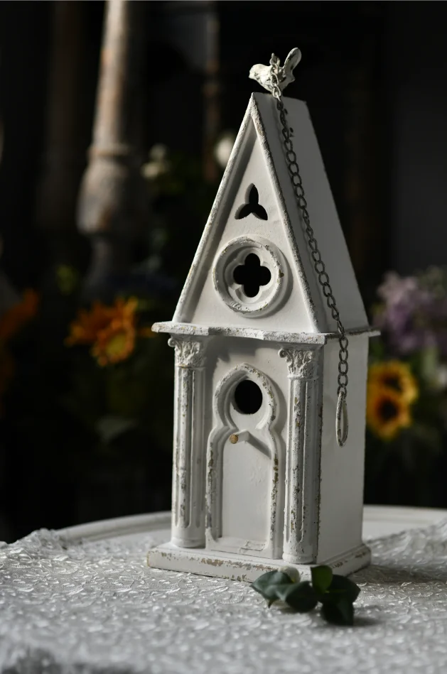 Ручная работа, потертый шикарный винтажный садовый декор, деревянный птичий домик