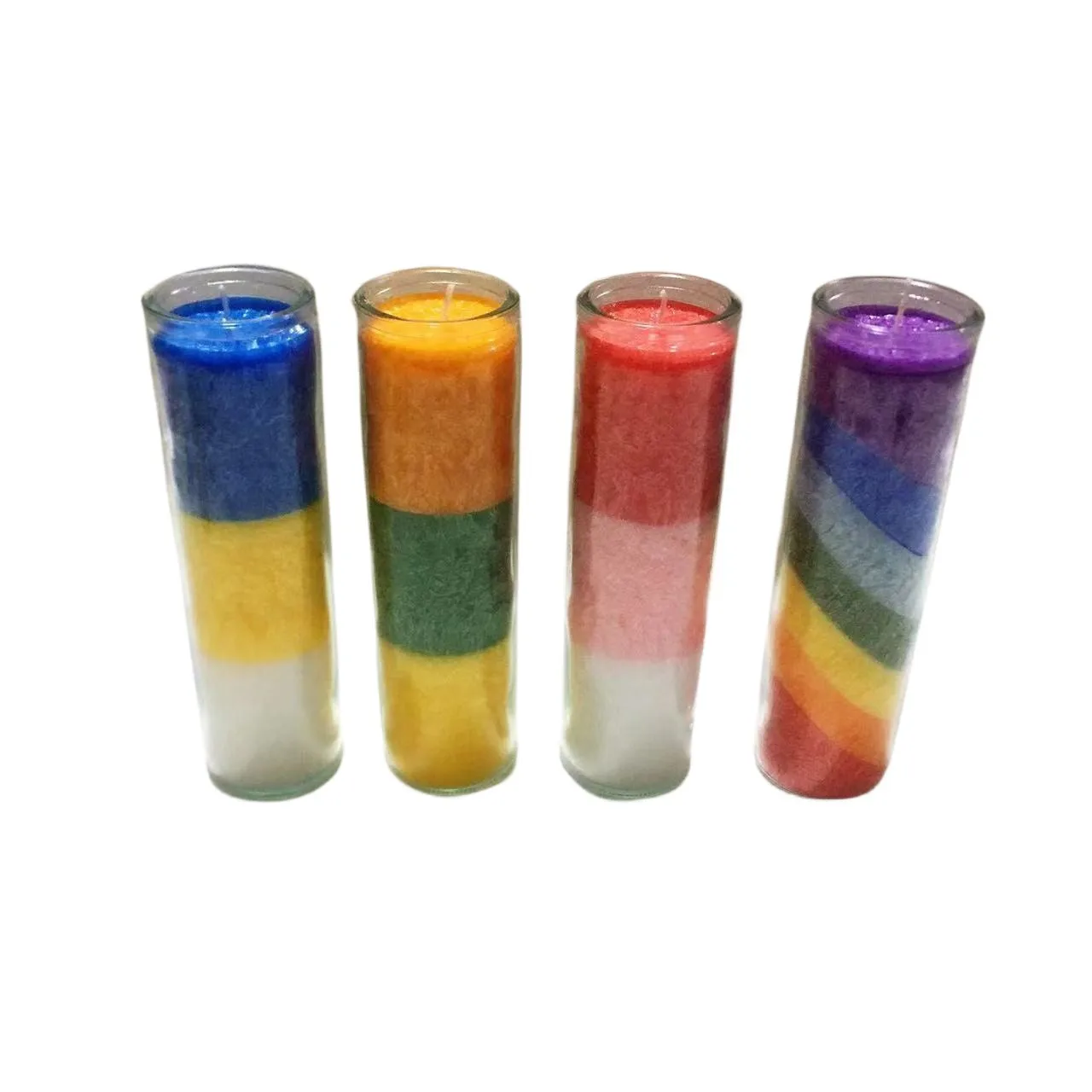 Wholesale Custom Label Multi-layer Color Palm Wax 7 Days Religious Candles