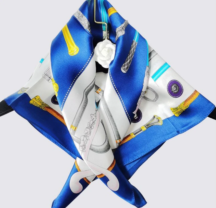 100% silk satin scarf  for women wholesale or customize vintage silk scarves square scarf 70*70cm