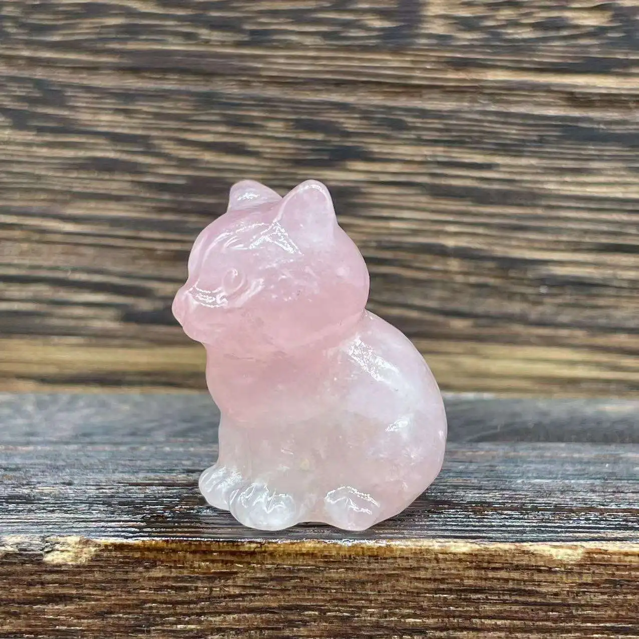 ODM OEM Mini Crystal Tumble Stones Cat Figurine Statue Hand Carved Gem Lucky Cat Spirit Reiki Healing Natural Crystal Stone