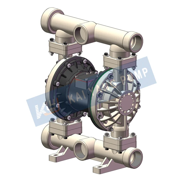 2 Inch PVDF Fluoroplastic Pneumatic Diaphragm Pump The Is Resistant To High Temperatures Chemical