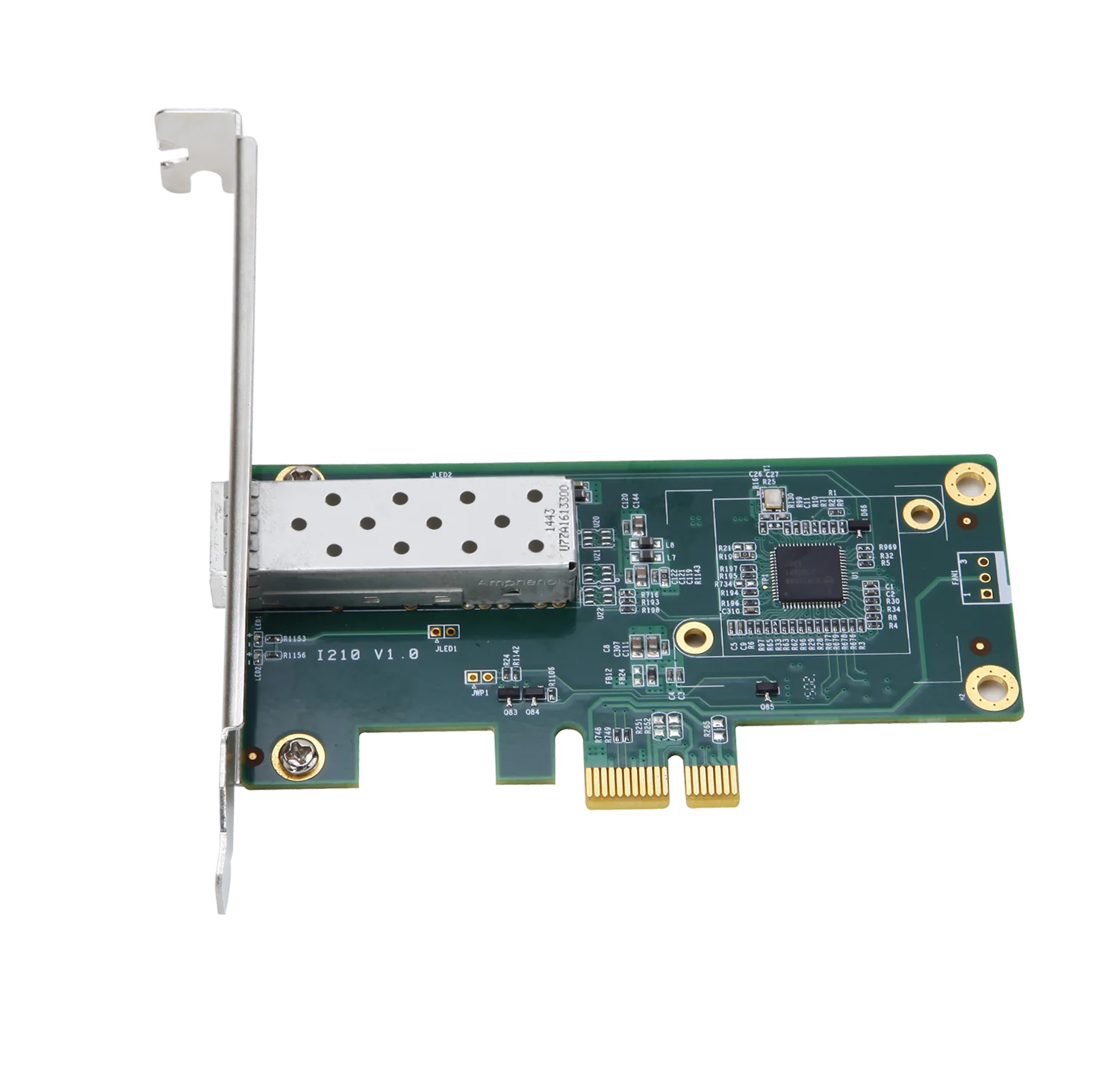 SFP port Gigabit fiber optic network lan card Single port PICe1x 10/100/1000Mbps with Intel I210 PCI-E NIC PXE