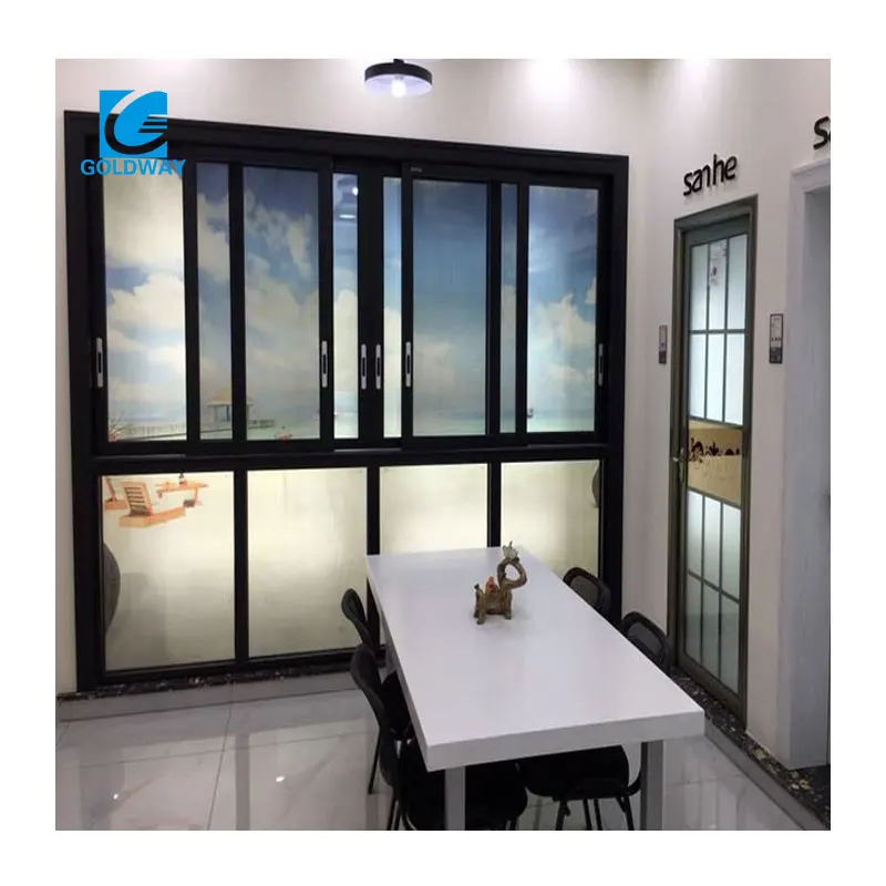 Bi-folding Corner Window Reflective Glass Water Proof Aluminum Sliding Windows And Doors