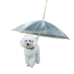 2021 New Design High Quality Folding Manual  transparent Pet Umbrella For  small Dog  Outdoor