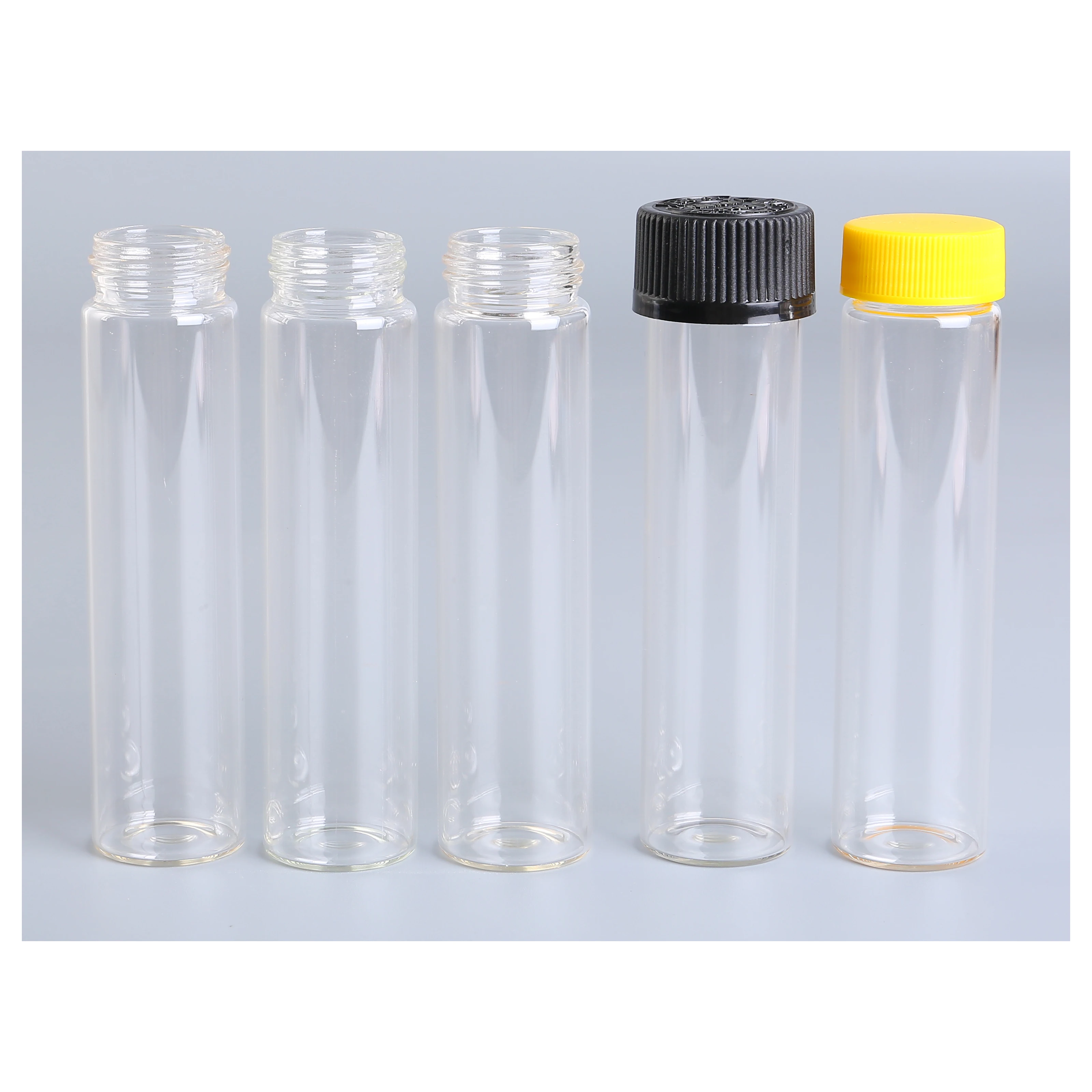 Custom Cork candy Glass pre roll tubes bottle clear glass pill bottle lead-free glass control bottle