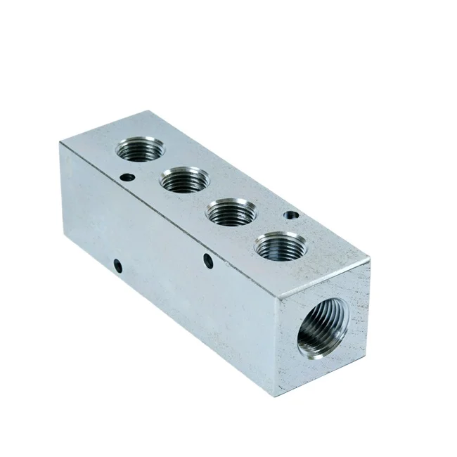 CNC Milling Machining Precision Metal Stainless Steel Aluminum Hydraulic Valve Manifold Block