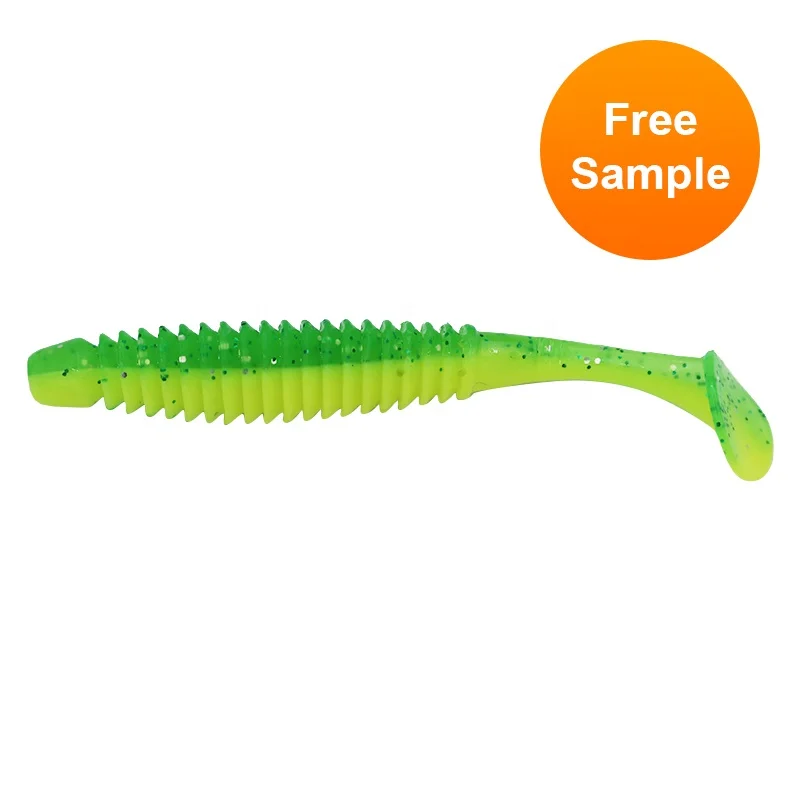 High quality New product sound beads PVC T tail fishing tackle lures soft baits