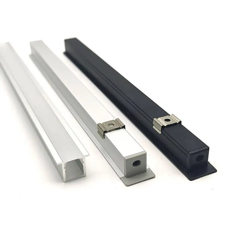 YG-1213A Wholesale Led Anodized Aluminum Channel Strip Light Recessed Black Cover Led Lamp