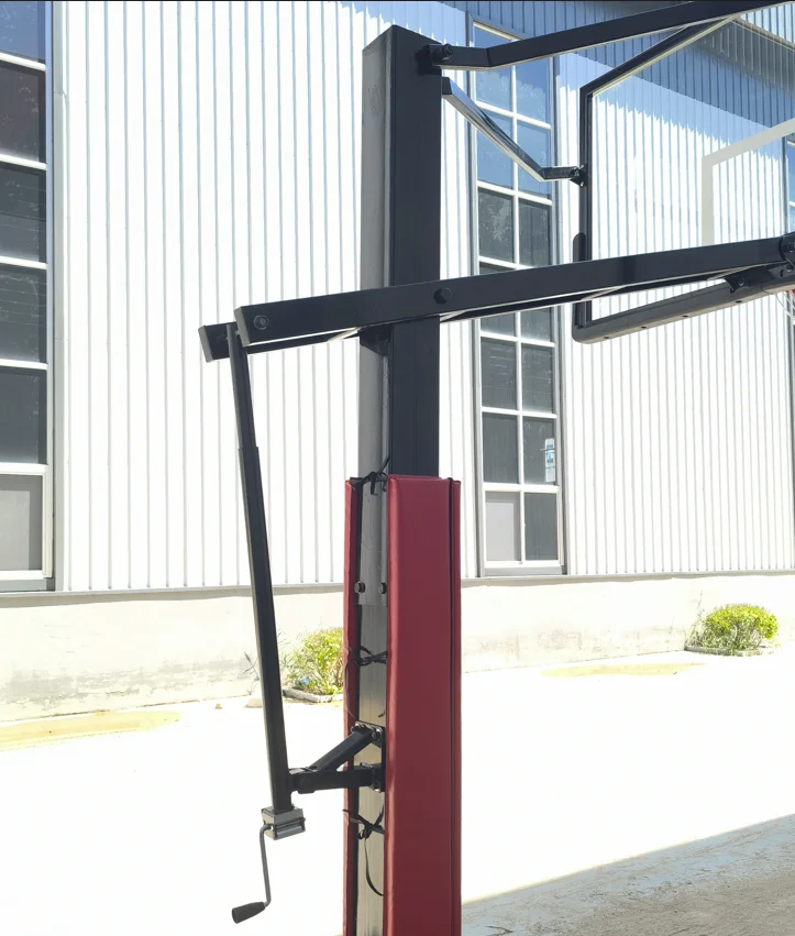 In-Ground Height Adjustable Basketball Hoop Stand with 60 Inch Backboard