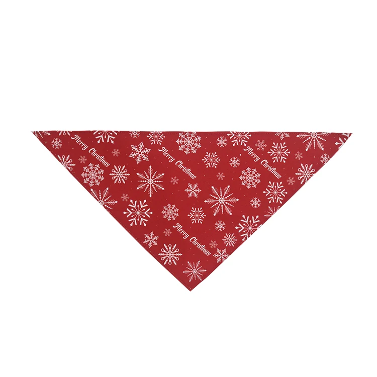 Custom Christmas Reversible Dog Bandanas Personalized Red and White Christmas Dog Bandanas With Logo