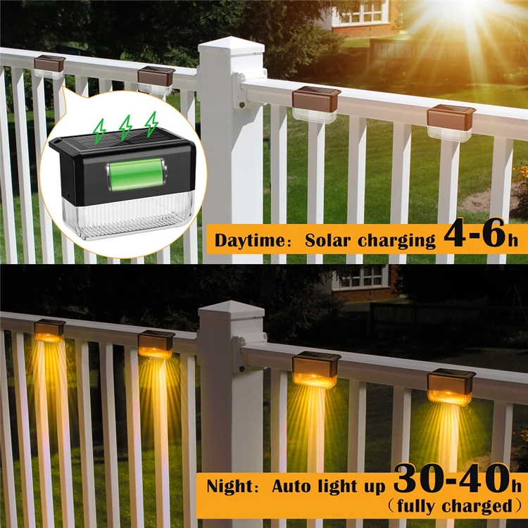 JACKYLED New Design Modern Waterproof Outdoor Led Step Stair Deck Garden  Solar Fence Post Lights