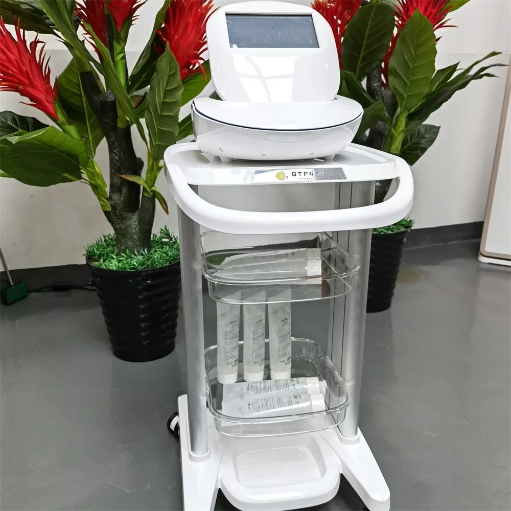 Hot Sale Aluminum salon trolley Stand Glass Beauty Metal Locking Salon Trolley