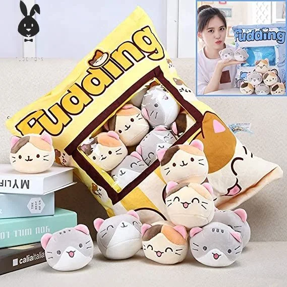 TUGE  Stuffed Pudding Dog Removable Fluffy Animal Dolls Cute Stuffed Kids Plush Pillow Dog Toys Unisex PP Cotton 100 Pcs