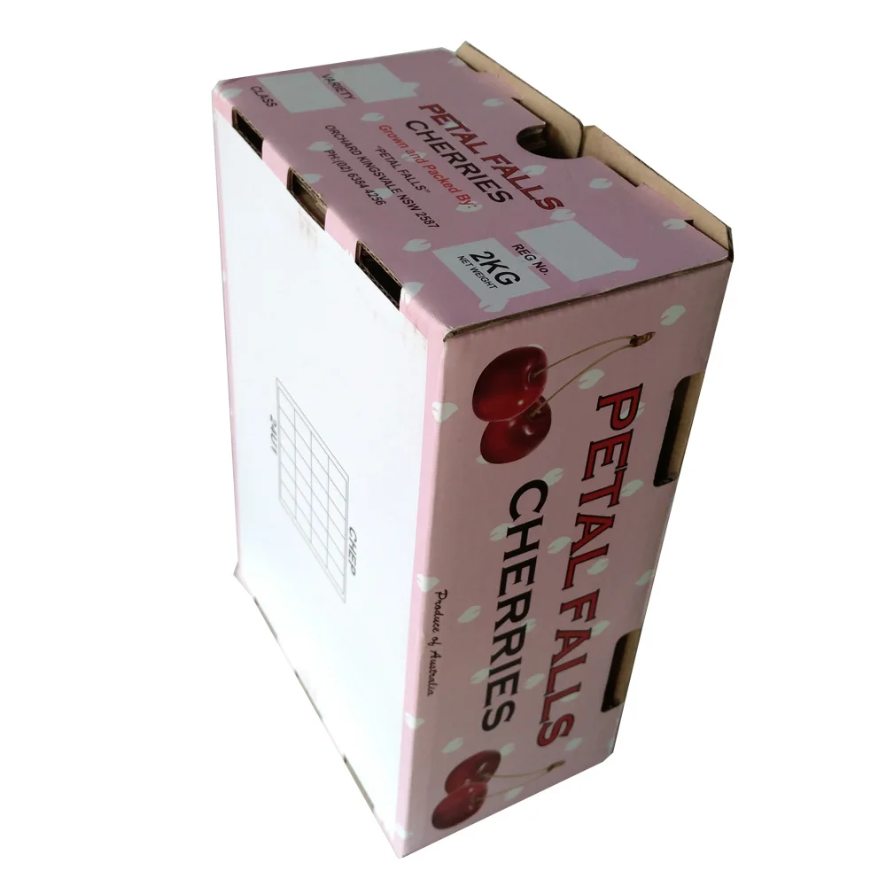 Corrugated carton paper box customized printing kitchen packing cherry fruit