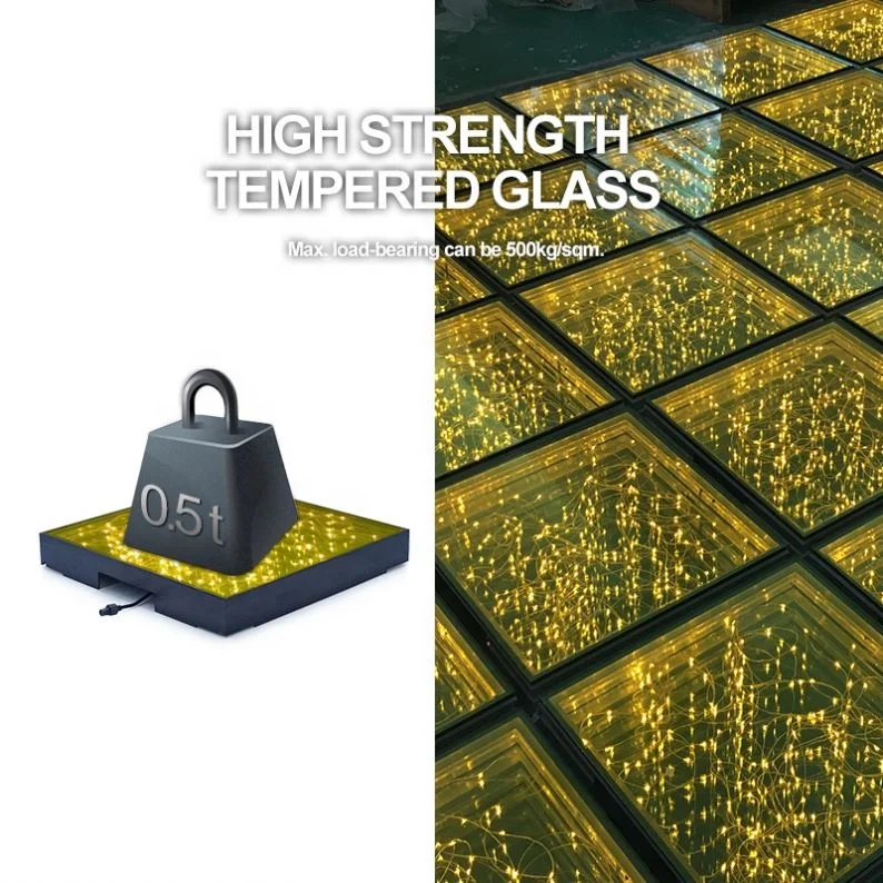 Beautiful Anti-Pressure Nightclub Decor Anti-Scratch Glass Rgb Led Dance Floor Panels