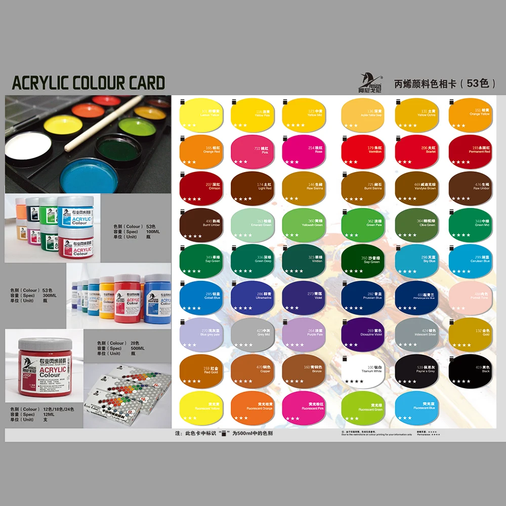 Vibrant Colors Non-toxic Acrylic Paint 100ml Art Paints for Kids, Students & Beginners on Canvas, Wood, Glass, Ceramic