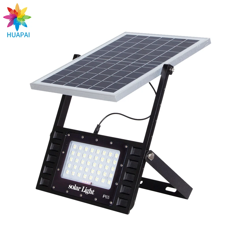 HUAPAI Outdoor Waterproof IP65 Wall Mounted Solar Reflector 50W 100W 150W 200W Solar LED Flood Lamp