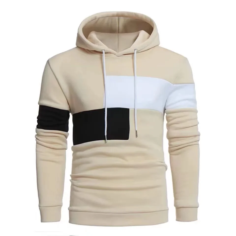 OEM hoodie wholesale color block hoodie streetwear custom printed pullover multi color hoodie for men clothes