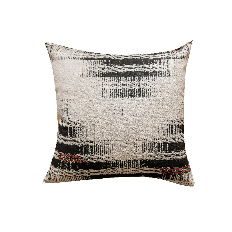 Scandinavian simple black and white colour weave jacquard pillow set sample room hotel home sofa flat bed head cushion pillow