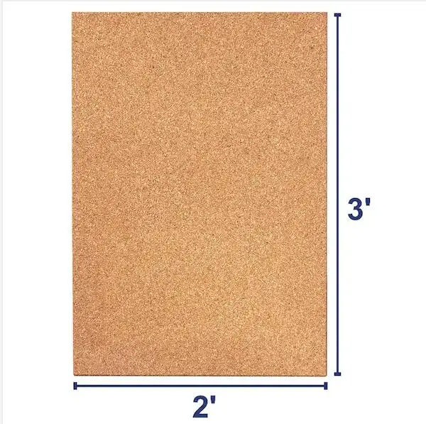 Gauge 915mmx610mmx12mm cork plates pressed cork insulation board insulation 12mm cork flooring underlayment
