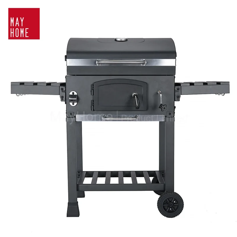 
 Система регулировки температуры, квадратная уличная Тележка для барбекю, чугунная решетка для приготовления пищи, садовый гриль, сверхмощный уголь для барбекю  