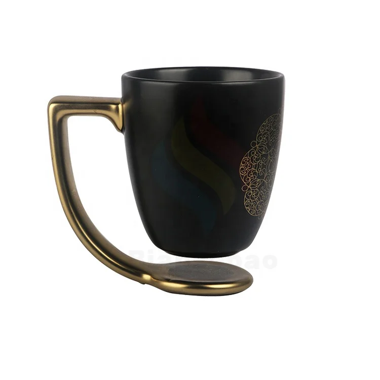 11OZ black Color luxury Golden Ceramic Mug