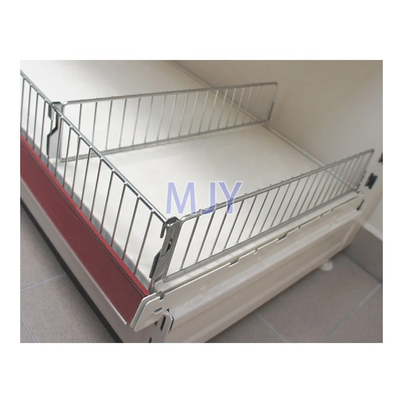 Competitive Price Supermarket Gondola Wire Shelf Front Fence With Chrome Finish