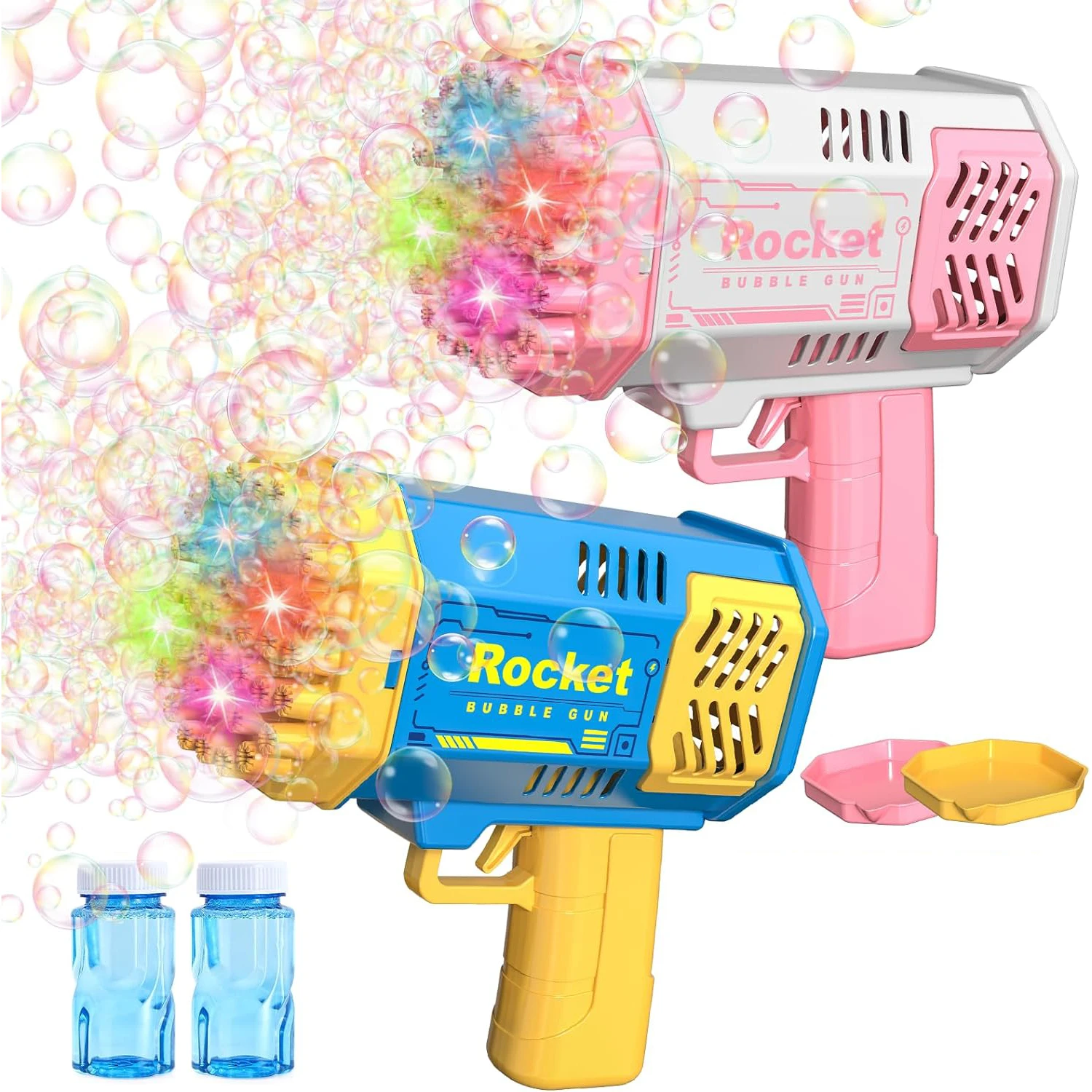 40 Holes Bubble Bazooka Machines Mini Bubble Maker Blower Gun Toys for Boys Girls Kids Outdoor Play Summer Party Toys