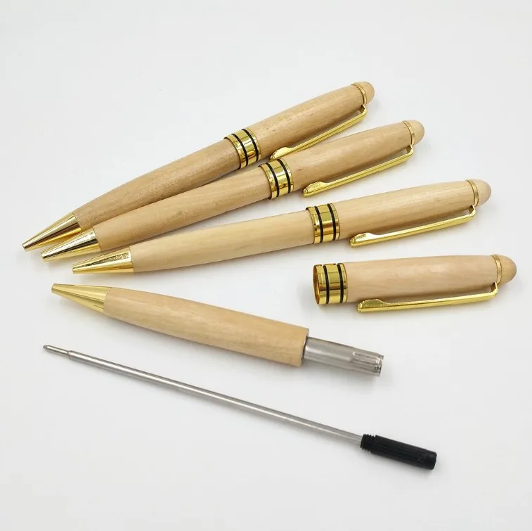 ECO-Friendly Maple wood ballpoint pen 0.5mm Wooden ballpoint pen Office pen